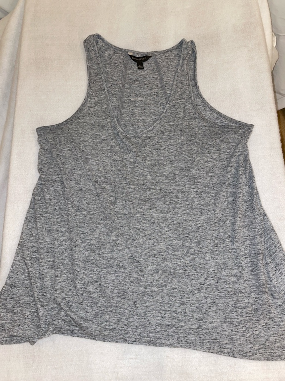 Banana Republic Heather Gray Scoop Neck Tank Top